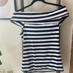 Banana Republic Off The Shoulder Blouse - Striped